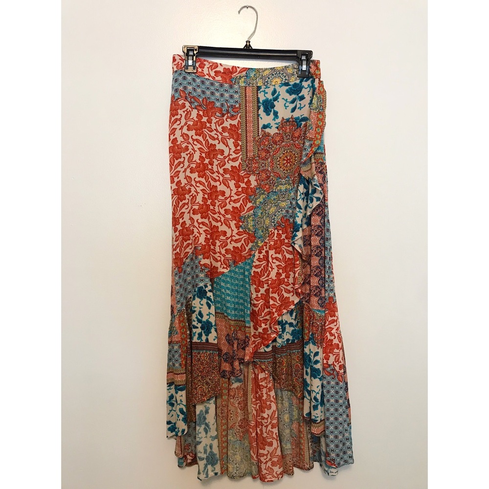 Kori America hi-low multi colored skirt